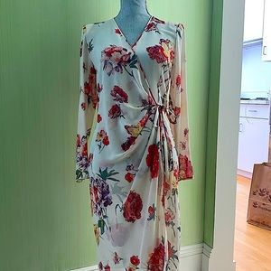 Emanuel Ungaro silk chiffon floral sheer dress